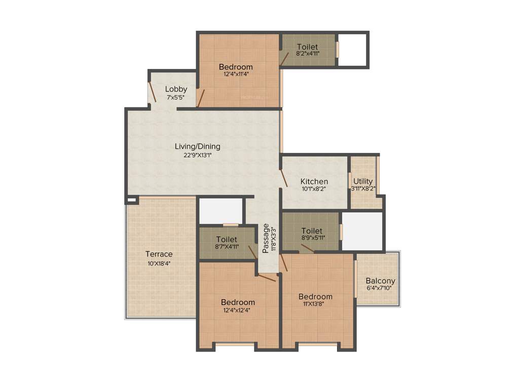 Vasudha Etasha (3BHK+3T (1,757 sq ft) 1757 sq ft)