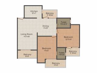 Care The Alien Court (2BHK+2T (1,250 sq ft) 1250 sq ft)