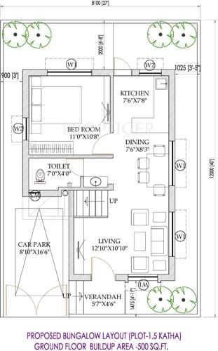 Green Aashray Villas (2BHK+2T (850 sq ft) 850 sq ft)