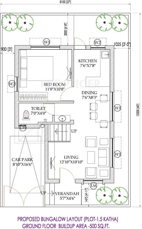 Green Aashray Villas (2BHK+2T (850 sq ft) 850 sq ft)