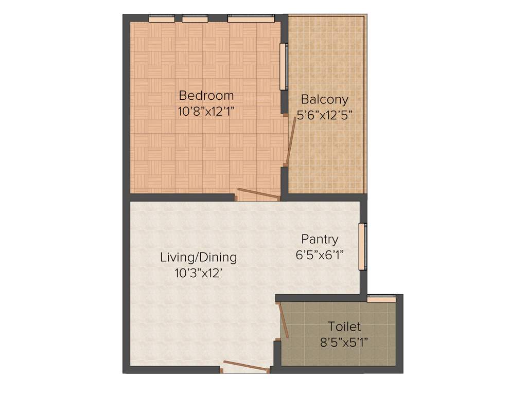 Enrico Gold Edge Village (1BHK+1T (657 sq ft) 657 sq ft)