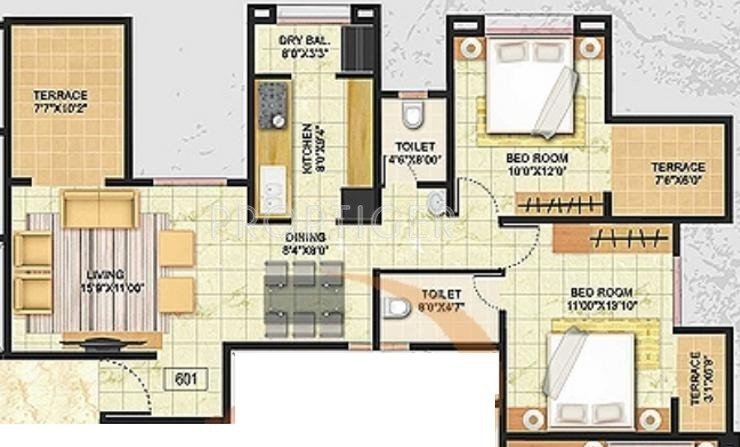 Yugal Drashila (2BHK+2T (1,170 sq ft) 1170 sq ft)