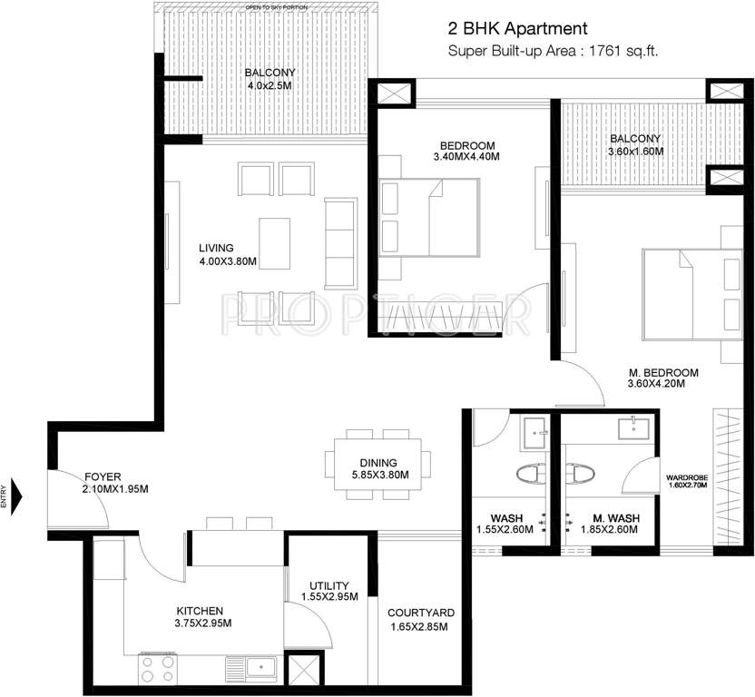 Godrej United (2BHK+2T (1,761 sq ft) 1761 sq ft)