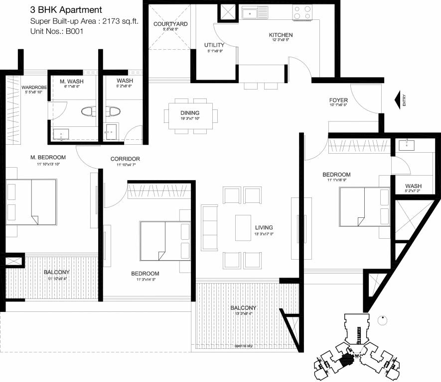 Godrej United (3BHK+3T (2,173 sq ft) 2173 sq ft)