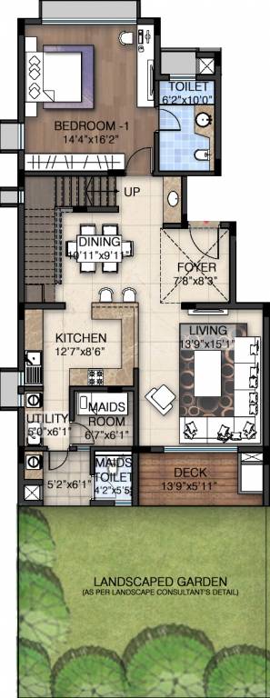 Vaswani Walnut Creek Apartment (3BHK+3T (2,974 sq ft) + Servant Room 2974 sq ft)