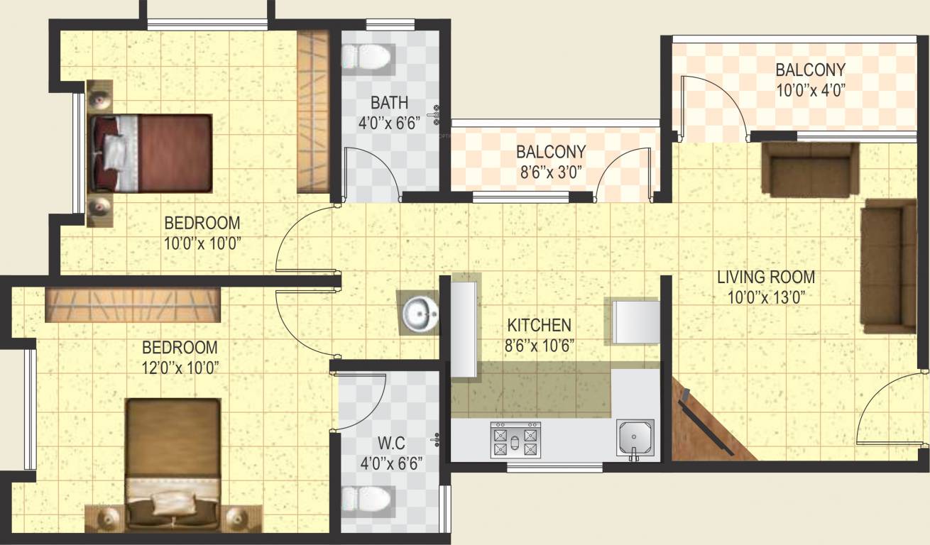 Ashtvinayak Promoters And Developers Aarambh (2BHK+2T (784 sq ft) 784 sq ft)