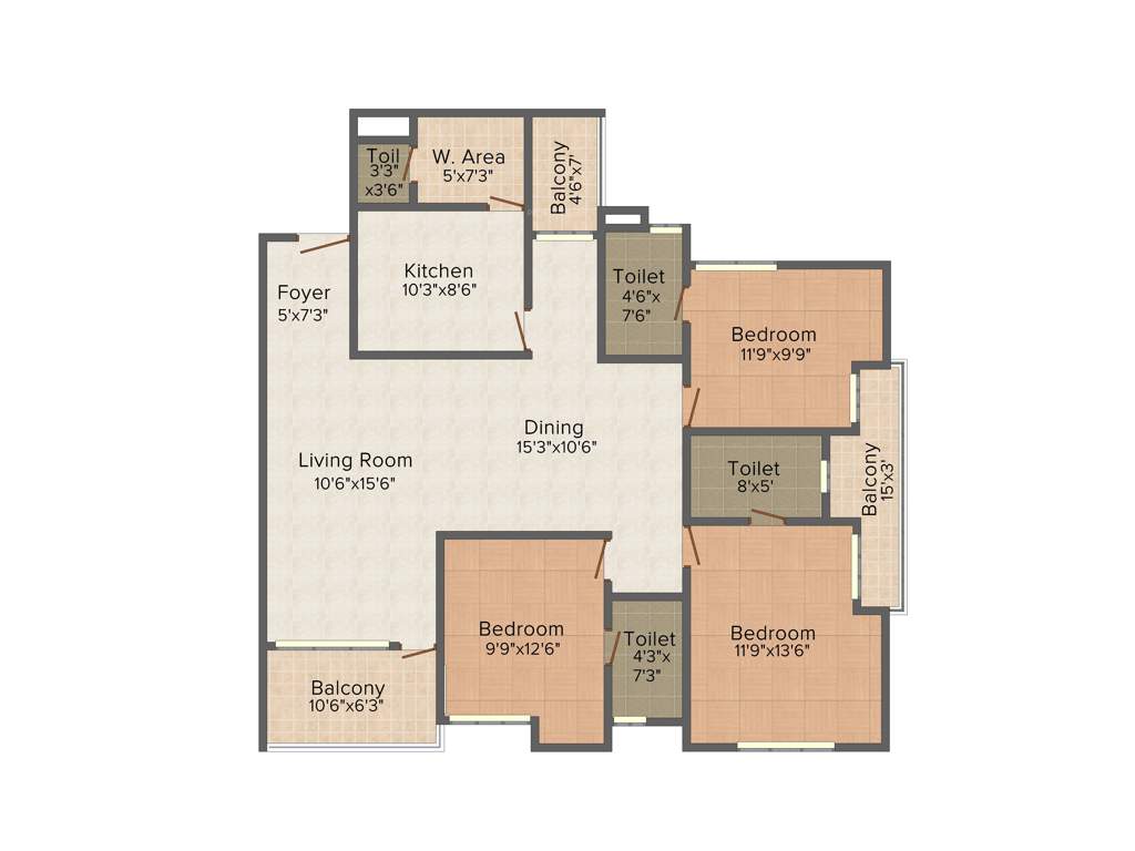 Heera Windfaire Heights (3BHK+4T (2,090 sq ft) 2090 sq ft)