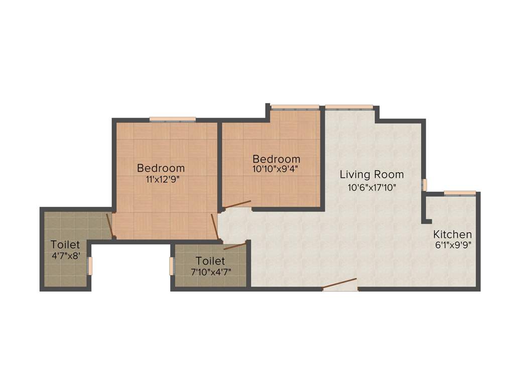 Universal Nivasa (2BHK+2T (949 sq ft) 949 sq ft)