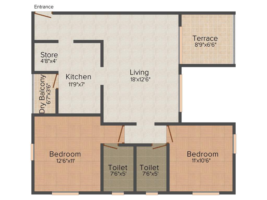 Kumar Panchsheel (2BHK+2T (1,080 sq ft) 1080 sq ft)
