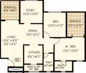 Kate Moze Puram Phase 2 (2BHK+2T (1,062 sq ft)   Study Room 1062 sq ft)
