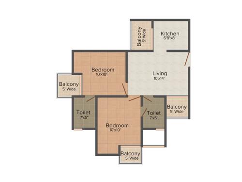 Vihaan Golf Bay (2BHK+2T (850 sq ft) 850 sq ft) Vihaan Golf Bay (2BHK+2T (850 sq ft) 850 sq ft)