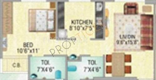 Kanungo Fragrance (1BHK+2T (730 sq ft) 730 sq ft)