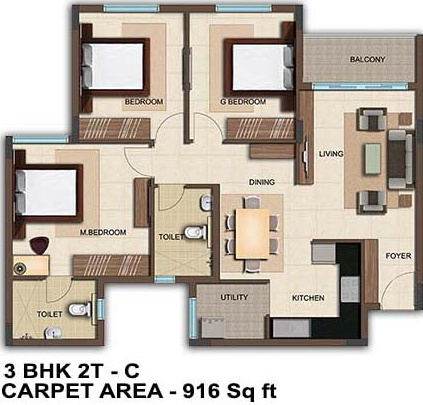 Bren Woods (3BHK+2T (1,252 sq ft) 1252 sq ft) Bren Woods (3BHK+2T (1,252 sq ft) 1252 sq ft)