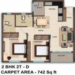 Bren Woods (2BHK+2T (1,031 sq ft) 1031 sq ft)