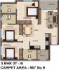 Bren Woods (3BHK+3T (1,305 sq ft) 1305 sq ft)