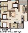 Bren Woods (3BHK+3T (1,305 sq ft) 1305 sq ft)