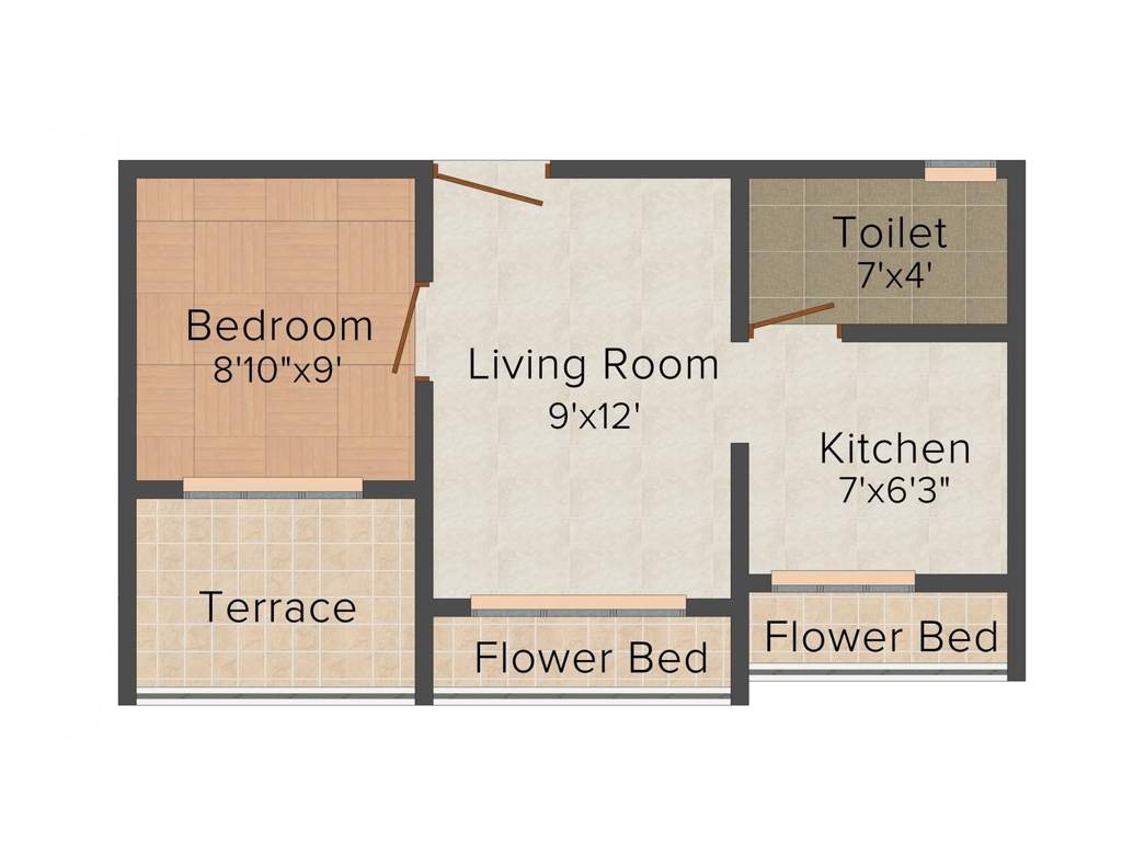 Imperial Vista (1BHK+1T (558 sq ft) 558 sq ft)
