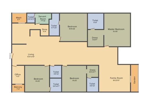 Maruti The Lake Towers (4BHK+4T (4,435 sq ft) 4435 sq ft)