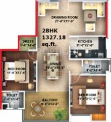 Amna Rolex Estate (2BHK+2T (1,300 sq ft) 1300 sq ft)