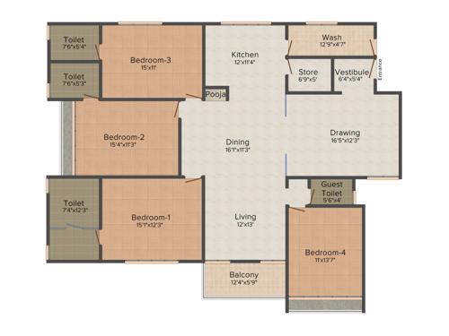 Maruti The Serenade (3BHK+3T (3,000 sq ft) 3000 sq ft)