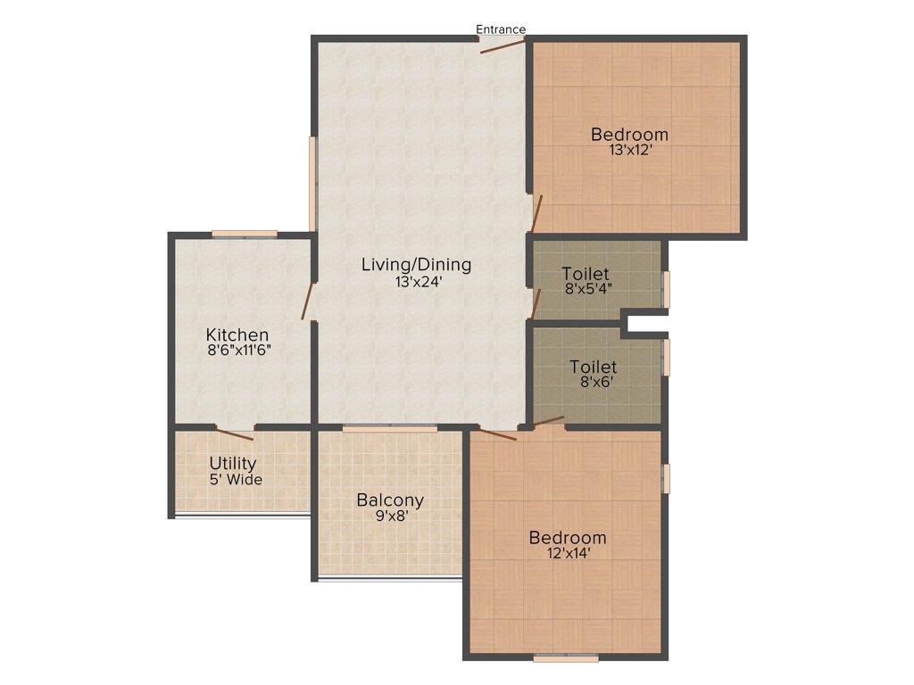 Ark Cloud City (2BHK+2T (1,250 sq ft) 1250 sq ft)