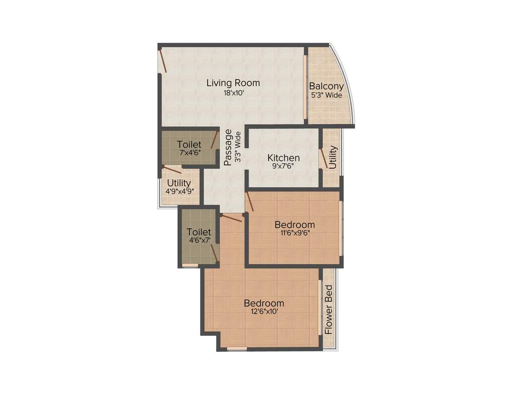 Ajmera New Era Yogi Dham Phase 4 (2BHK+2T (999 sq ft) 999 sq ft)