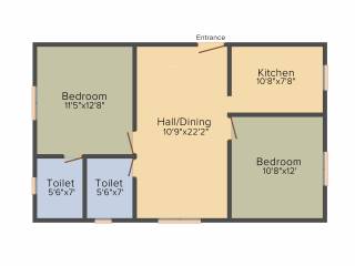 Repute Miracle (2BHK+2T (910 sq ft) 910 sq ft) Repute Miracle (2BHK+2T (910 sq ft) 910 sq ft)