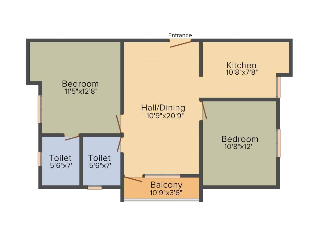 Repute Miracle (2BHK+2T (943 sq ft) 943 sq ft) Repute Miracle (2BHK+2T (943 sq ft) 943 sq ft)