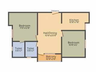 Repute Miracle (2BHK+2T (943 sq ft) 943 sq ft) Repute Miracle (2BHK+2T (943 sq ft) 943 sq ft)