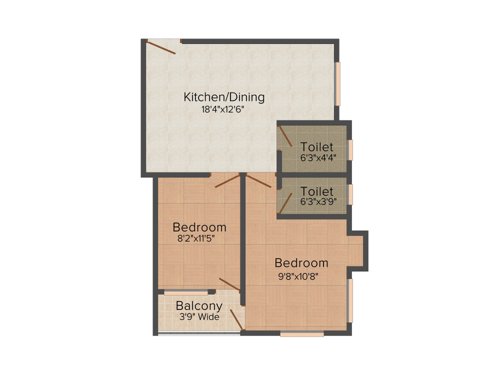 Trans Vajra (2BHK+2T (780 sq ft) 780 sq ft) Trans Vajra (2BHK+2T (780 sq ft) 780 sq ft)