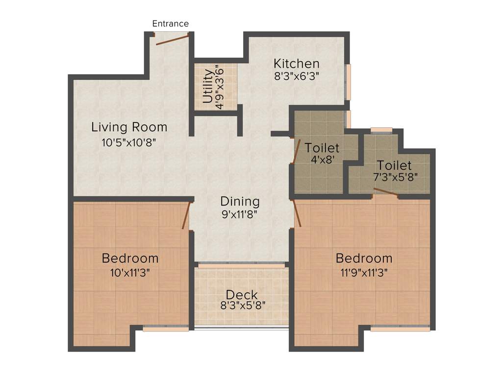 Adroit Altius (2BHK+2T (1,015 sq ft) 1015 sq ft)