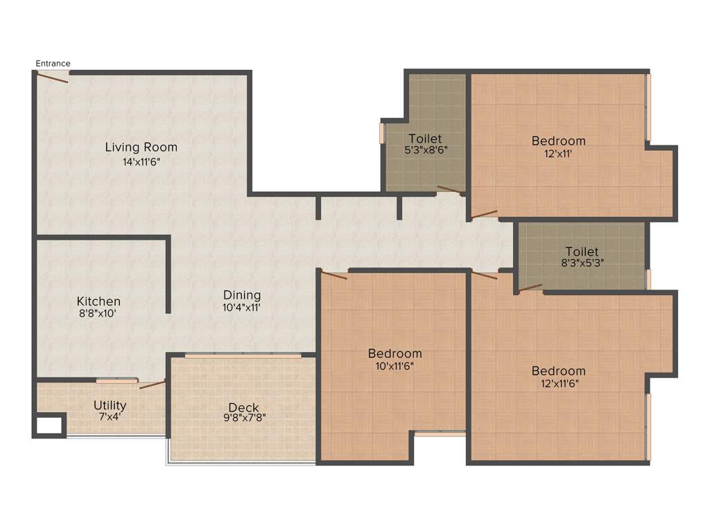 Adroit Altius (3BHK+2T (1,449 sq ft) 1449 sq ft)