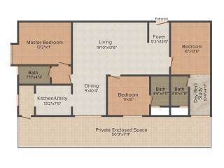 KPR Sunrise Square (3BHK+3T (1,775 sq ft) + Study Room 1775 sq ft) KPR Sunrise Square (3BHK+3T (1,775 sq ft) + Study Room 1775 sq ft)