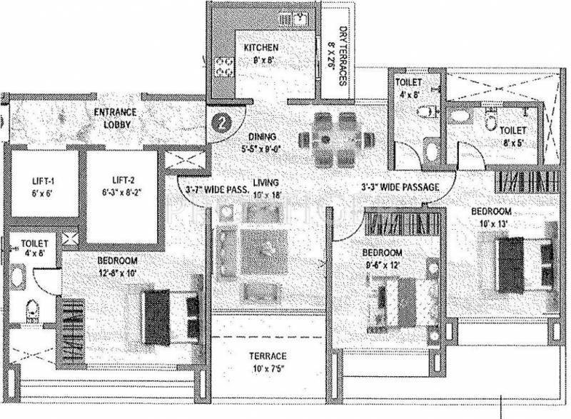 Pharande Celestial City (3BHK+3T (1,210 sq ft) 1210 sq ft)