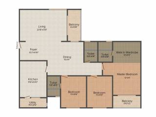 Adarsh Premia (3BHK+3T (2,360 sq ft)   Servant Room 2360 sq ft)