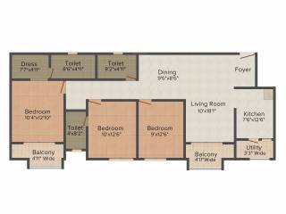 TATA New Haven Ribbon Walk (3BHK+3T (1,549 sq ft) 1549 sq ft) TATA New Haven Ribbon Walk (3BHK+3T (1,549 sq ft) 1549 sq ft)