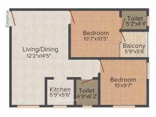 Aatreyee Rupadarshini (2BHK+2T (917 sq ft) 917 sq ft) Aatreyee Rupadarshini (2BHK+2T (917 sq ft) 917 sq ft)