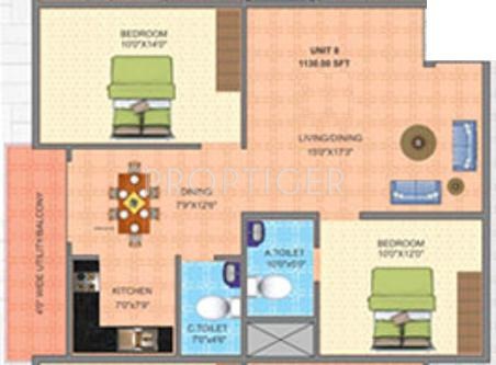 Prabhavathi Rishab (2BHK+2T (900 sq ft) 900 sq ft)