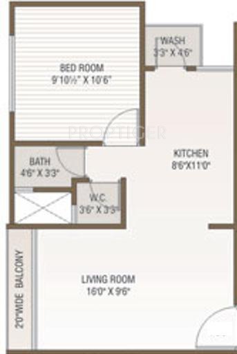 Green Orion (1BHK+1T (700 sq ft) 700 sq ft)