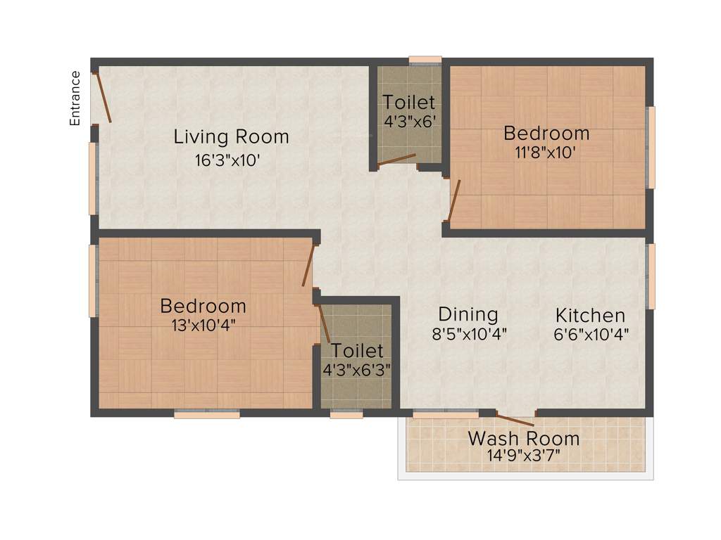 Sriven Luminous Amaltas (2BHK+2T (907 sq ft) 907 sq ft)