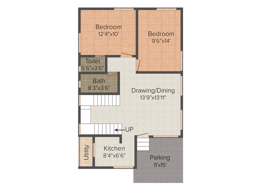 MyDearCity Developers Banalata 2BHK+2T (800 sq ft)