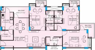 Platinum Rosewood Apartments (3BHK+3T (1,874 sq ft) 1874 sq ft) Platinum Rosewood Apartments (3BHK+3T (1,874 sq ft) 1874 sq ft)