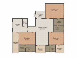 Platinum Shubhratan (3BHK+3T (2,087 sq ft) 2087 sq ft)