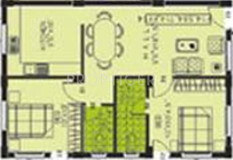 Ruby Ashok Manor (2BHK+2T (691 sq ft) 691 sq ft)