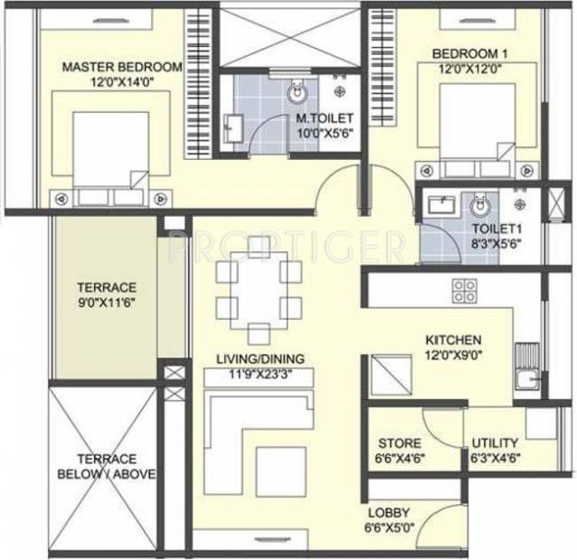 Sanklecha The Metrozone (2BHK+2T (1,650 sq ft) 1650 sq ft)