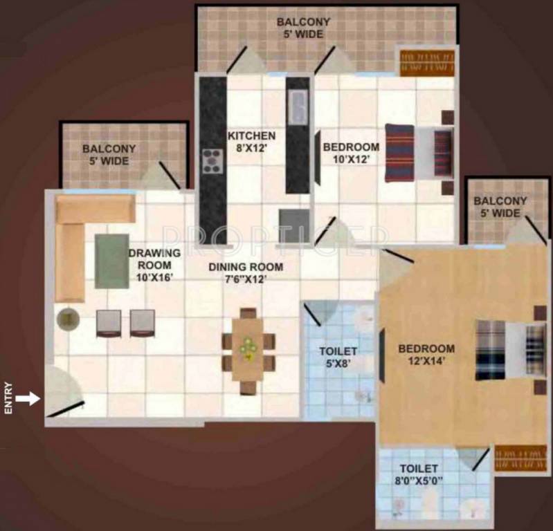 Panchsheel Wellington (2BHK+2T (1,197 sq ft) 1197 sq ft) Panchsheel Wellington (2BHK+2T (1,197 sq ft) 1197 sq ft)
