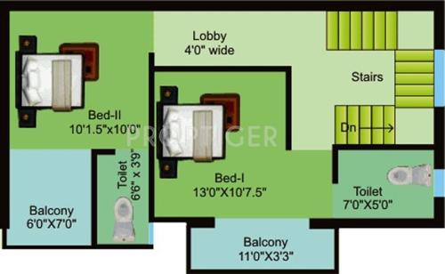 Grace Coral and Pearl (2BHK+3T (1,215 sq ft) 1215 sq ft)