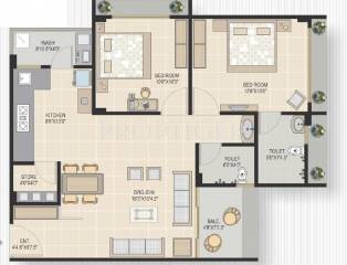 V Square Vedant Shreeji (2BHK+2T (1,350 sq ft) 1350 sq ft)