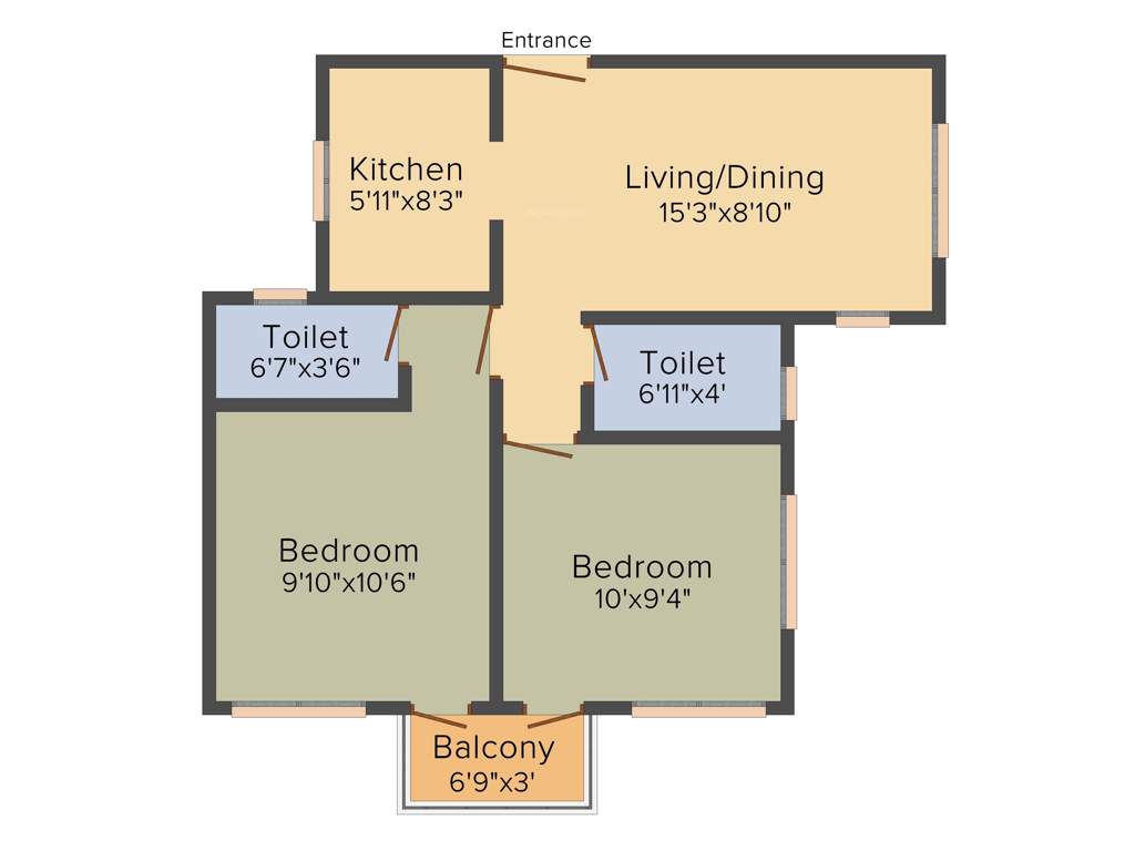 Prime Suresh Sova Abasan (2BHK+2T (836 sq ft) 836 sq ft)
