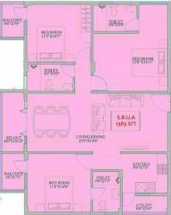 Mahaveer Zephyr (3BHK+3T (1,383 sq ft) 1383 sq ft)